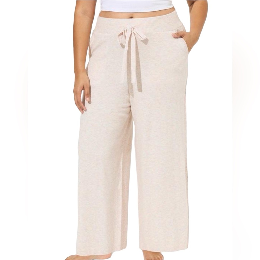 Torrid Cable Knit Trim Wide Leg Lounge Pant Sz L